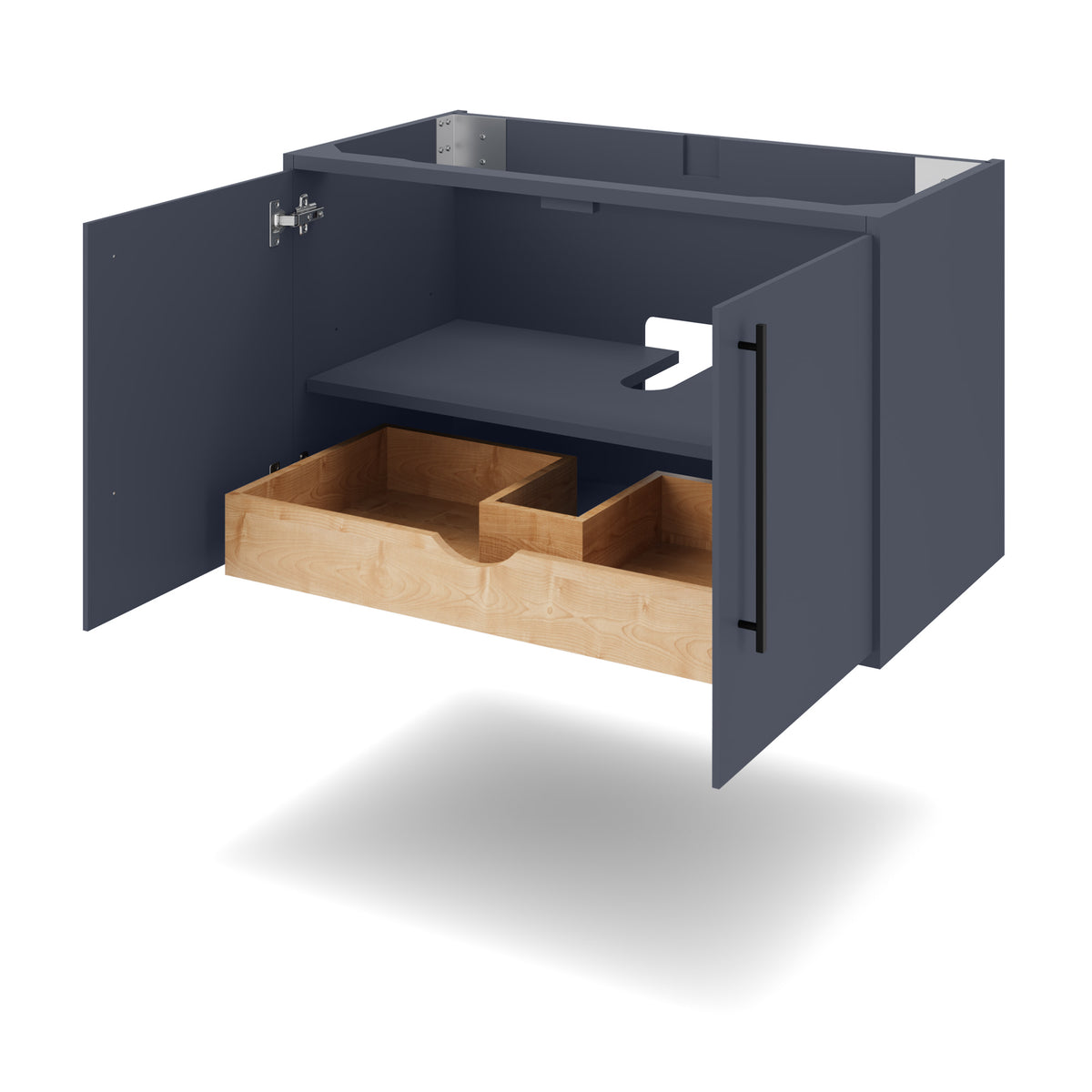 Jeffrey Alexander Tempest 36" Single Bowl Wall Mounted Bathroom Vanity, alternate view