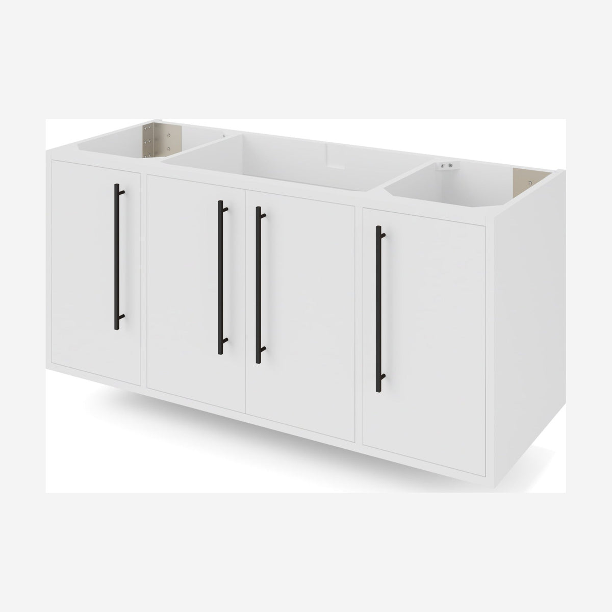 Jeffrey Alexander Tempest 48" Single Bowl Wall Mounted Bathroom Vanity, White