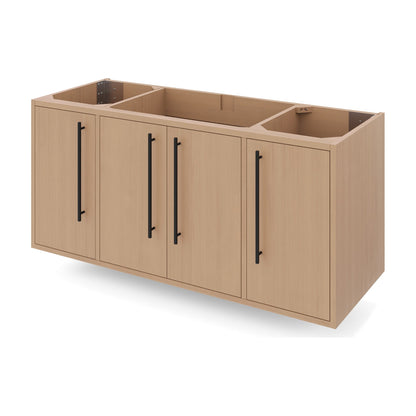 Jeffrey Alexander Tempest 48" Single Bowl Wall Mounted Bathroom Vanity, Natural Oak