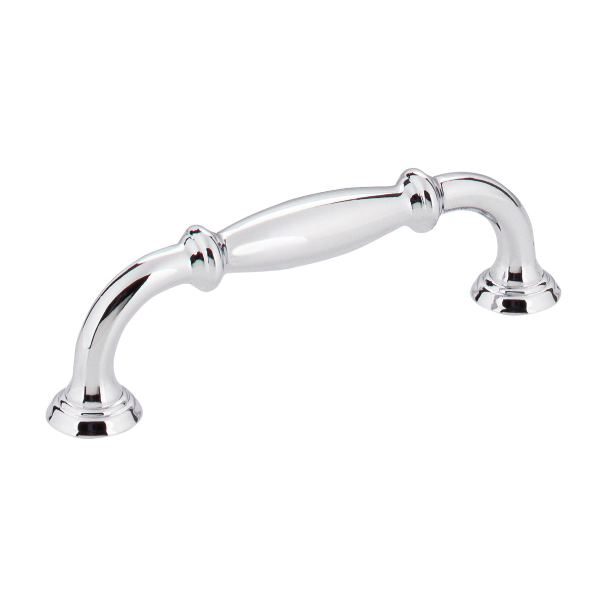 Jeffrey Alexander Tiffany Handle in Polished Chrome, 3 3/4"