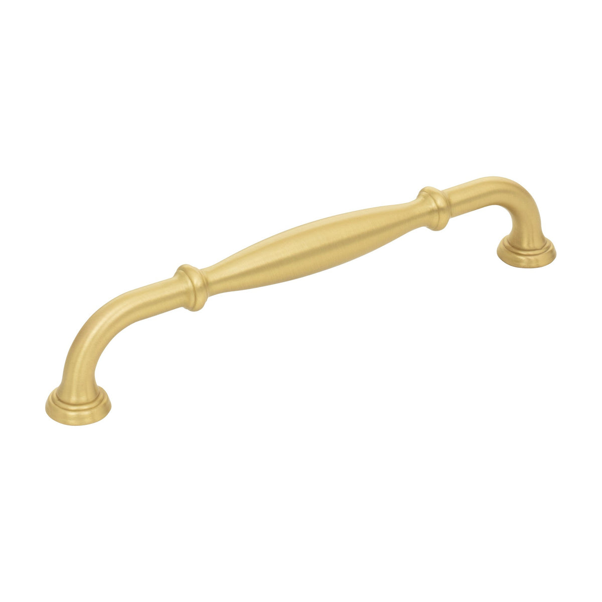 Jeffrey Alexander Tiffany Handle in Brushed Gold, 6 1/4"