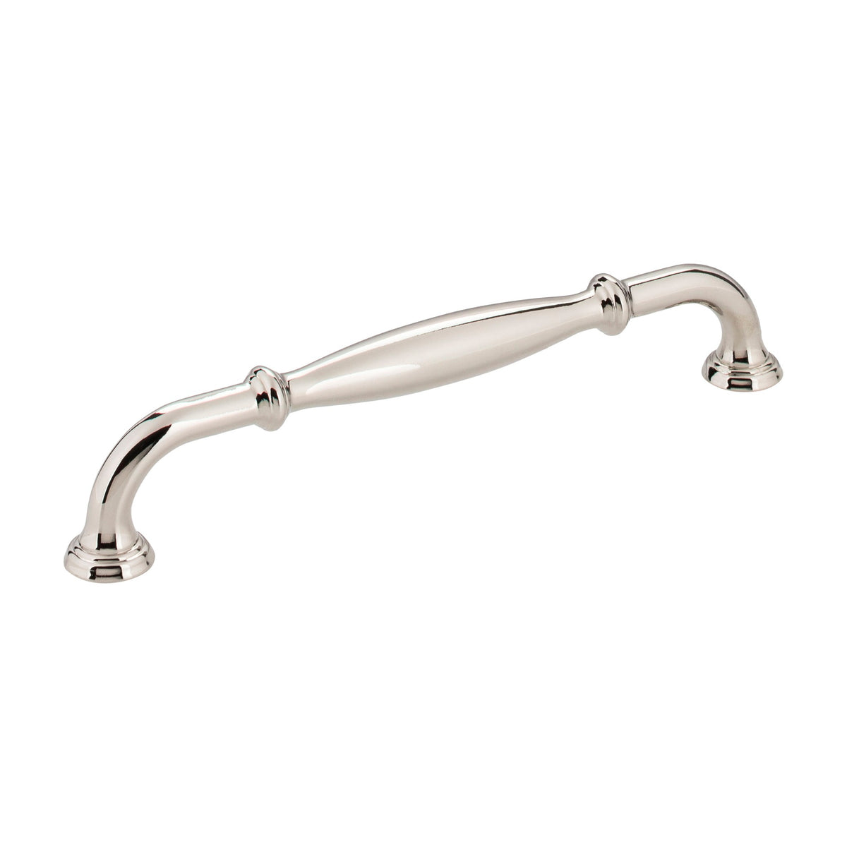 Jeffrey Alexander Tiffany Handle in Polished Nickel, 6 1/4"