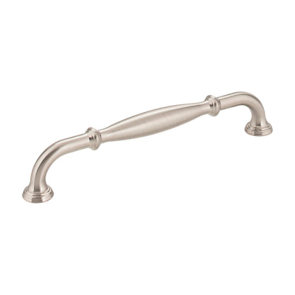 Jeffrey Alexander Tiffany Handle in Satin Nickel, 6 1/4"