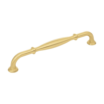 Jeffrey Alexander Tiffany Handle in Brushed Gold, 7 1/2"