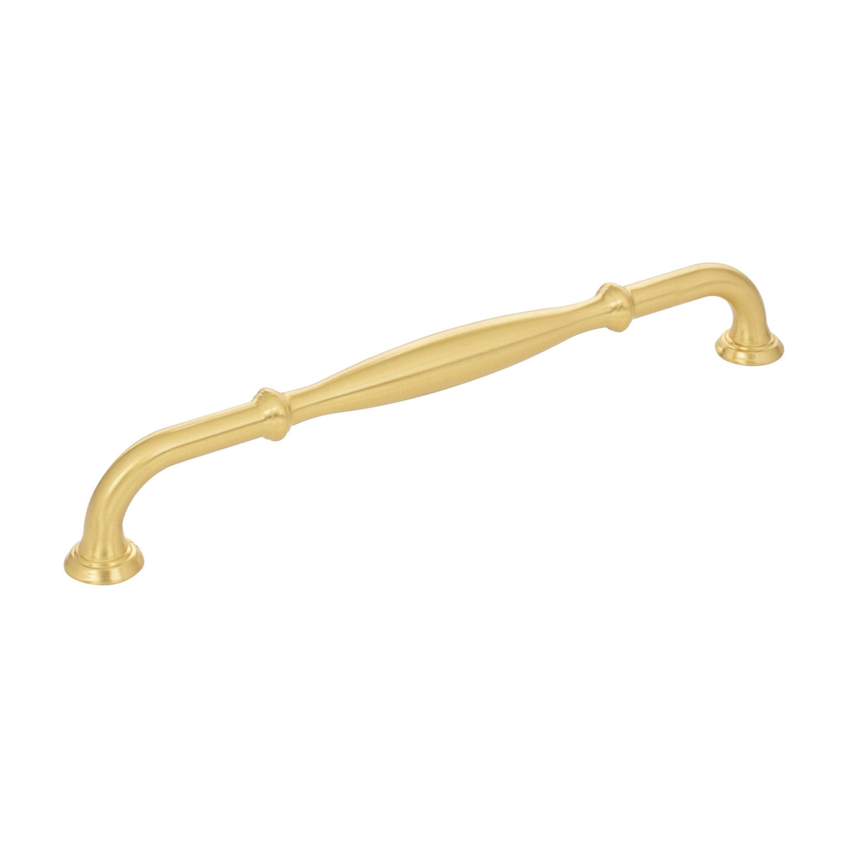 Jeffrey Alexander Tiffany Handle in Brushed Gold, 8 13/16"