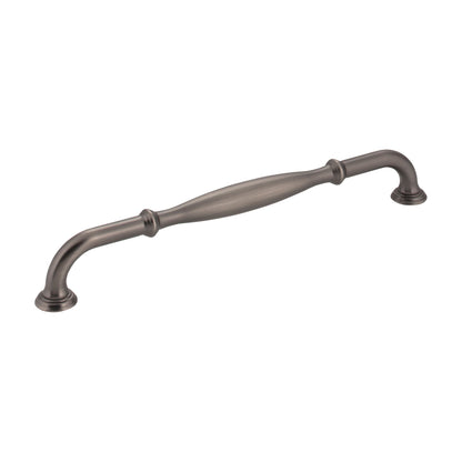 Jeffrey Alexander Tiffany Handle in Brushed Pewter, 8 13/16"