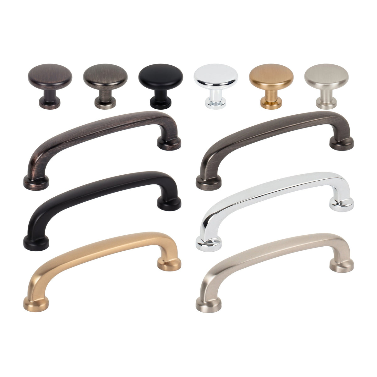 Jeffrey Alexander Weser Handle knob and pull in all 6 finishes