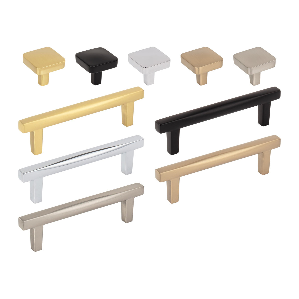 Jeffrey Alexander Whitlock Handle knob and pull in all 5 finishes