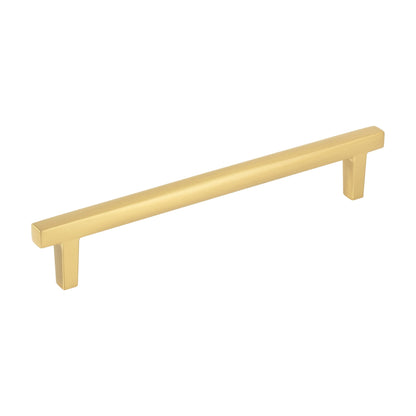Jeffrey Alexander Whitlock Handle in Brushed Gold, 6 1/4"
