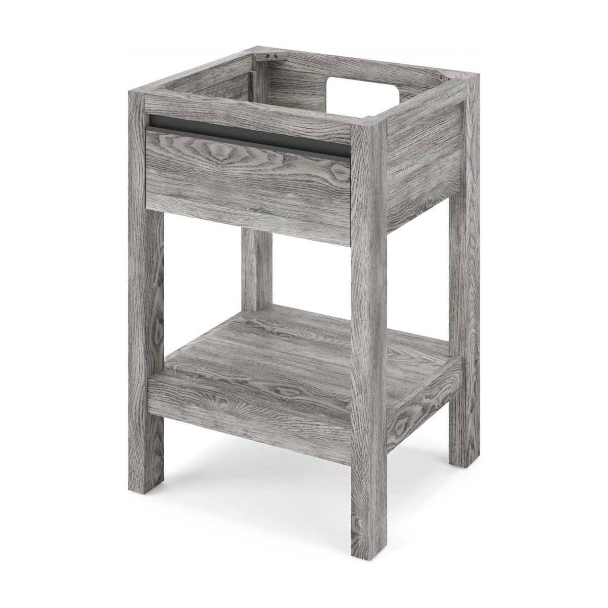 Jubilee 24" Single Bowl Freestanding Bathroom Vanity, Weathered Grey