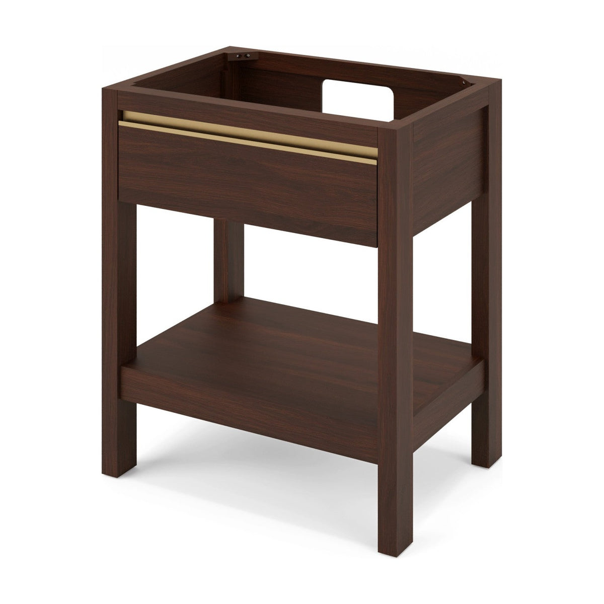Jubilee 30" Single Bowl Freestanding Bathroom Vanity, Dark Walnut