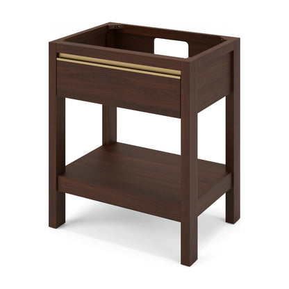 Jubilee 30" Single Bowl Freestanding Bathroom Vanity, Dark Walnut