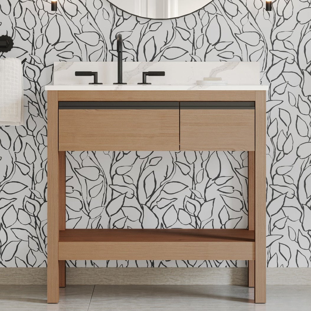 Jubilee 36" Left Offset Bowl Freestanding Bathroom Vanity, alternate view
