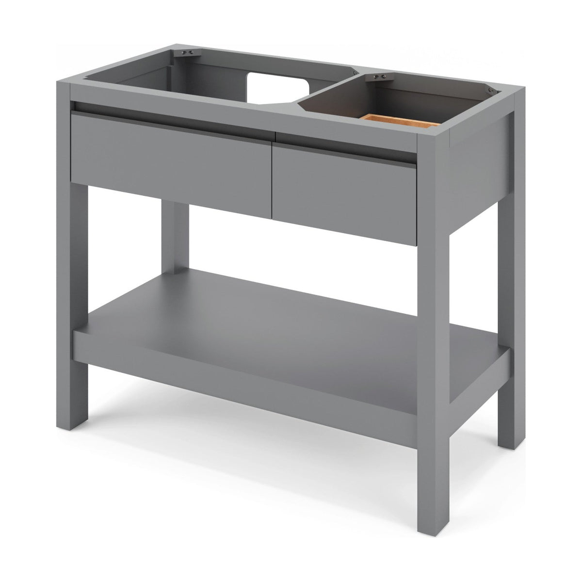 Jubilee 42" Left Offset Bowl Freestanding Bathroom Vanity, Grey