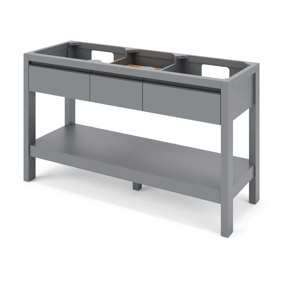 Jubilee 60" Double Bowl Freestanding Bathroom Vanity, Grey