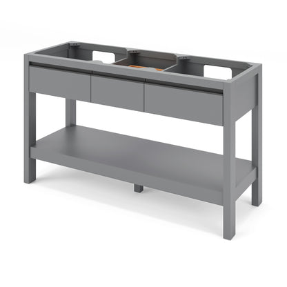 Jubilee 60" Double Bowl Freestanding Bathroom Vanity, Grey