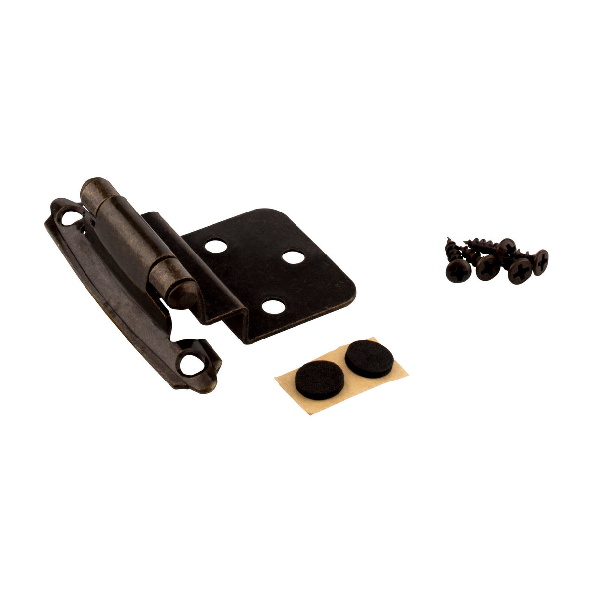 KasaWare 3/8" Self-Closing Inset Hinge, 2-Pack, Antique Brass