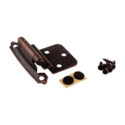KasaWare 3/8" Self-Closing Inset Hinge, 2-Pack, Brushed Oil Rubbed Bronze