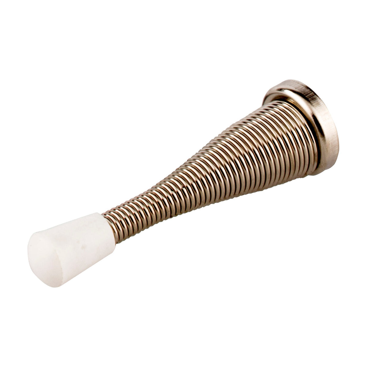 KasaWare Broad Base Spring Door Stop, 2-Pack, Polished Nickel