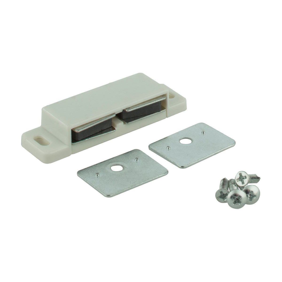 KasaWare Cabinet Catch, 2-Pack, Double Magnetic, White