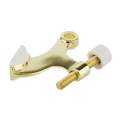 KasaWare Hinge Pin Door Stop with Adjustable Pad, 2-Pack, Polished Brass