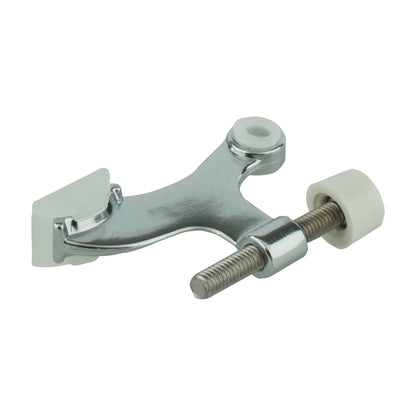 KasaWare Hinge Pin Door Stop with Adjustable Pad, 2-Pack, Polished Chrome