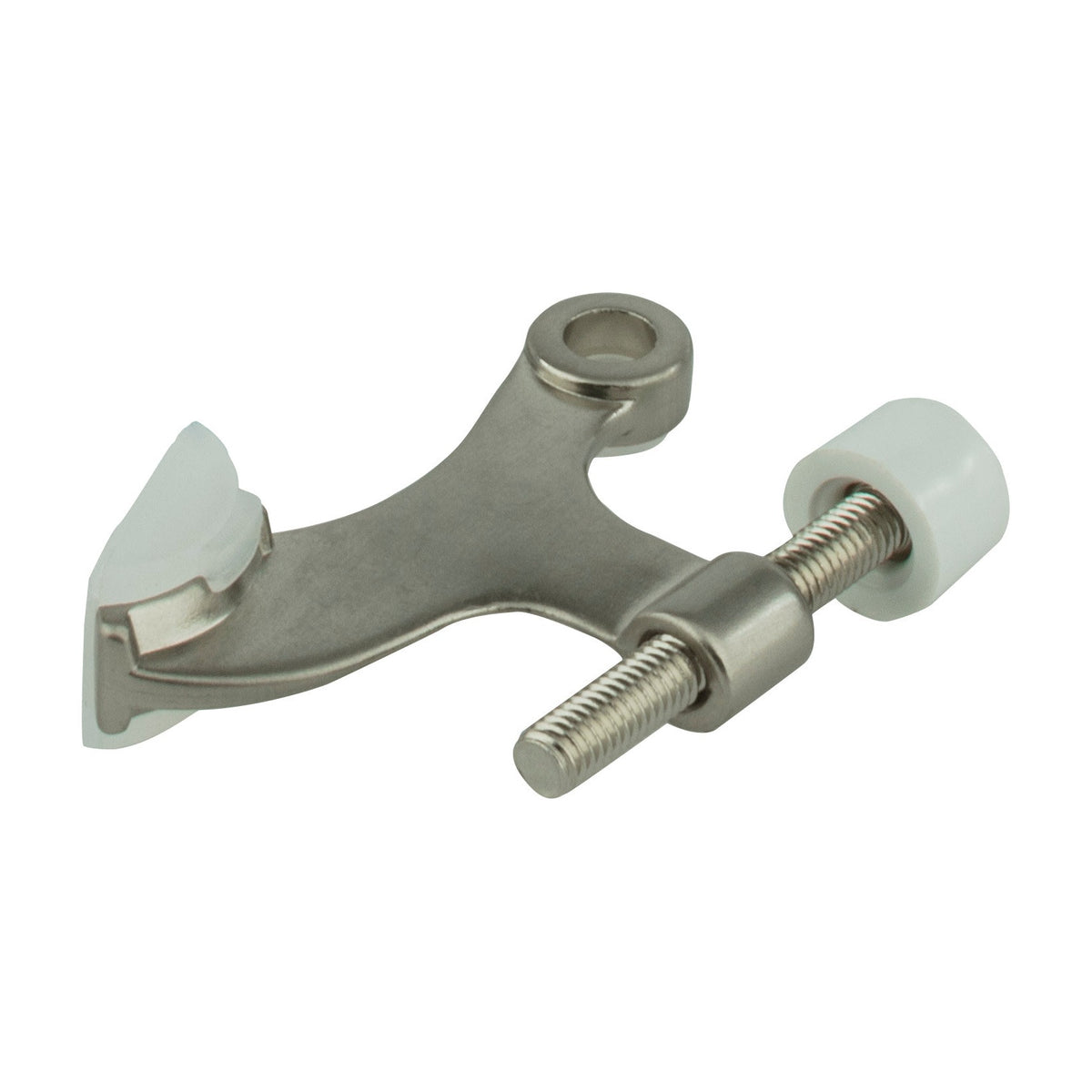 KasaWare Hinge Pin Door Stop with Adjustable Pad, 2-Pack, Satin Nickel