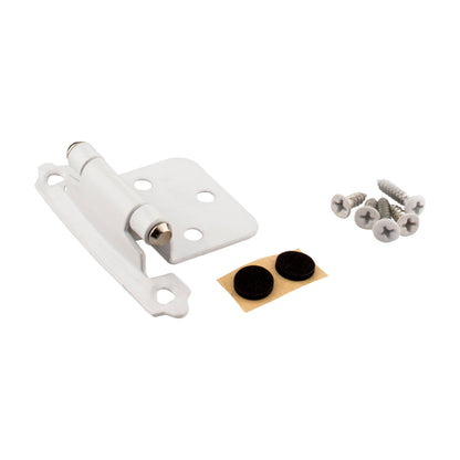 KasaWare Self-Closing Overlay Hinge, 2-Pack, White