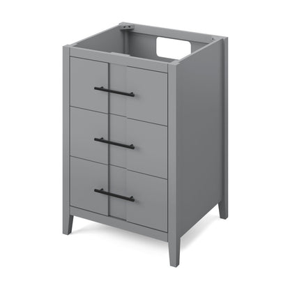 Katara 24" Single Bowl Freestanding Bathroom Vanity, Grey