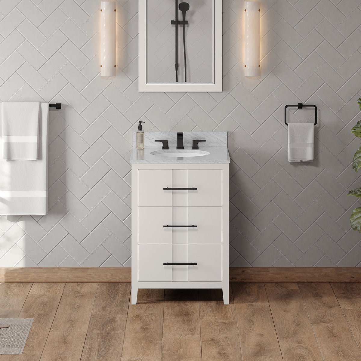 Katara 24" Single Bowl Freestanding Bathroom Vanity, alternate view