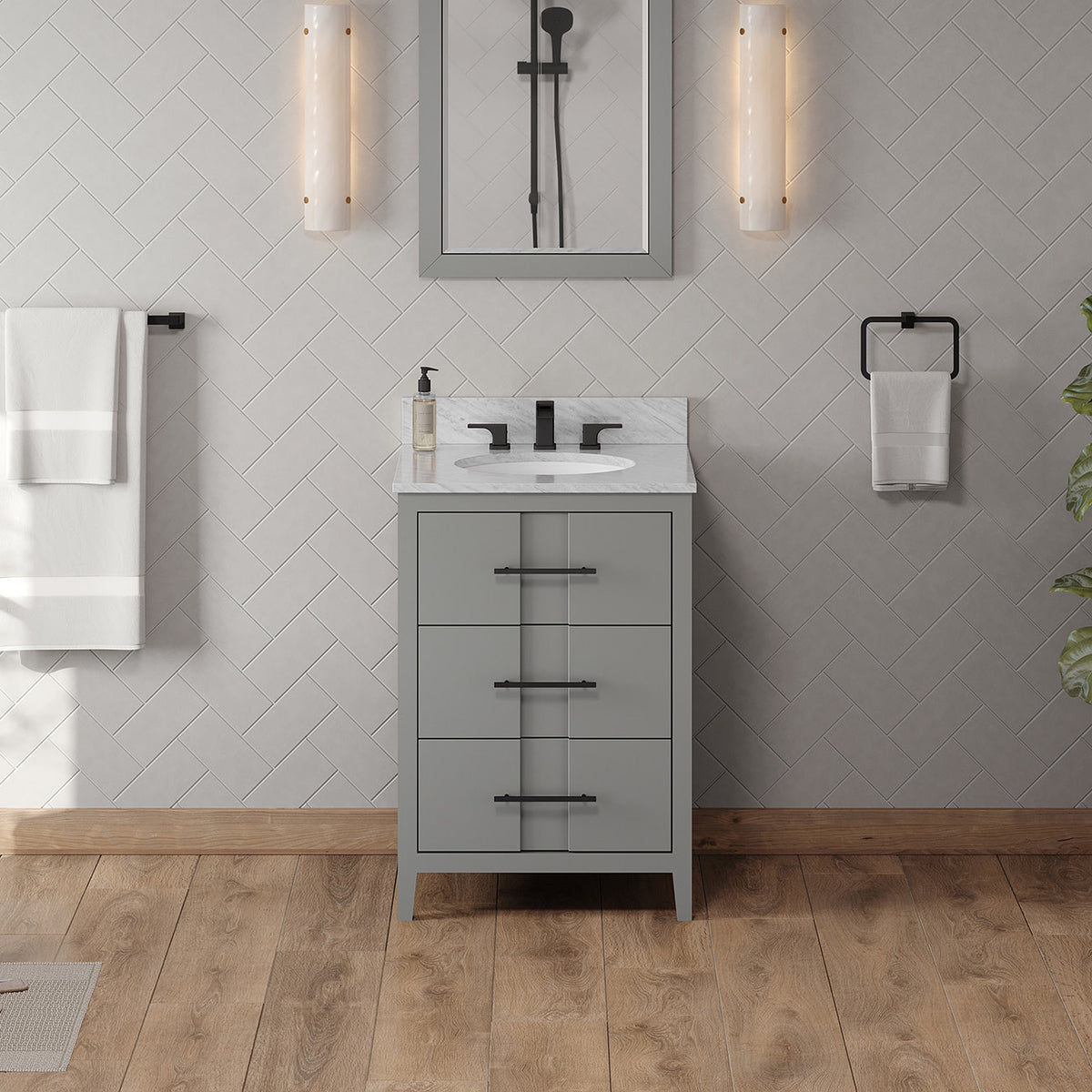 Katara 24" Single Bowl Freestanding Bathroom Vanity, alternate view