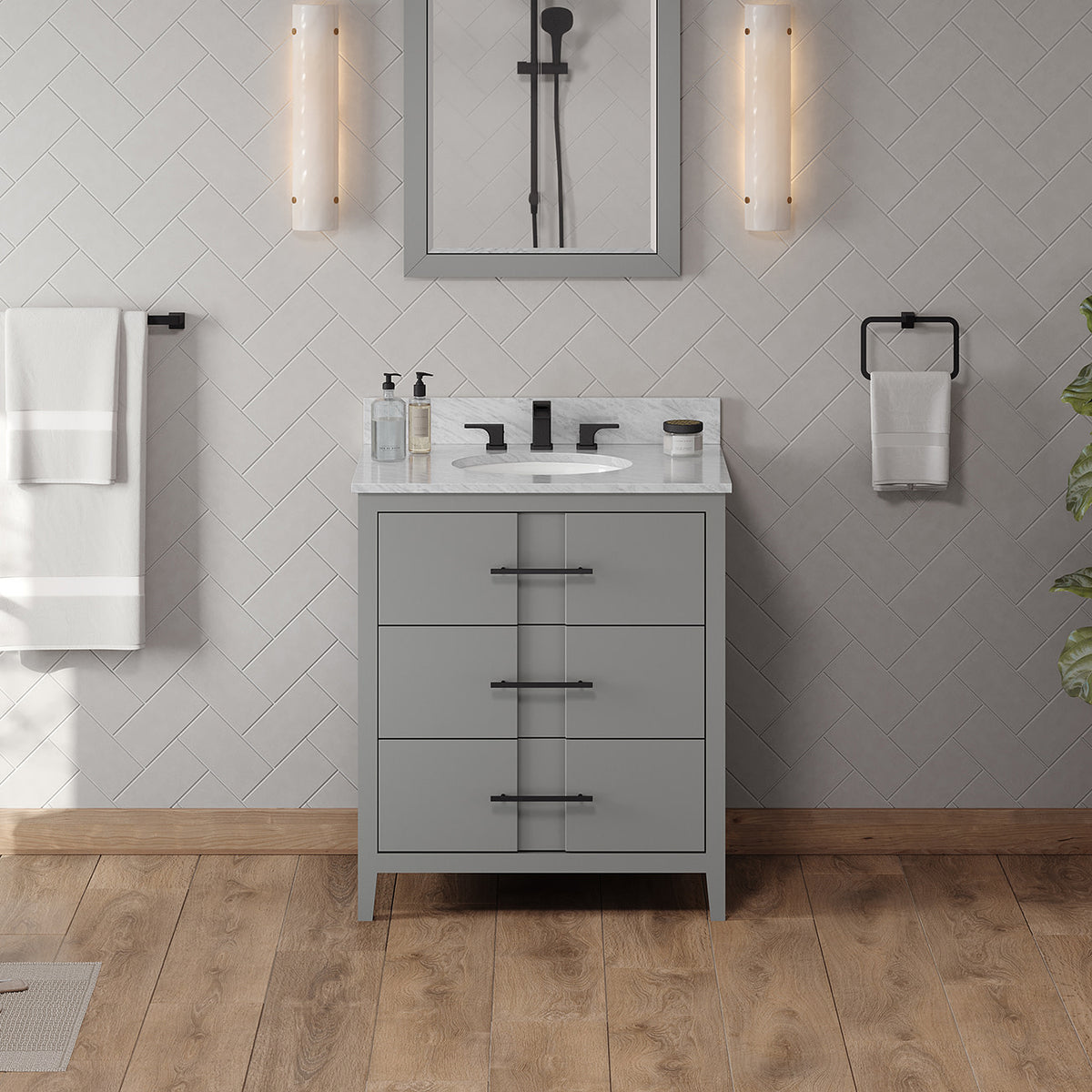 Katara 30" Single Bowl Freestanding Bathroom Vanity, alternate view