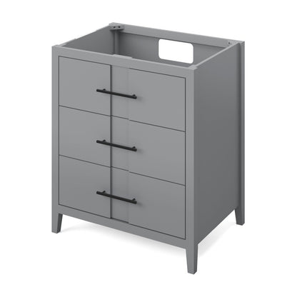 Katara 30" Single Bowl Freestanding Bathroom Vanity, Grey