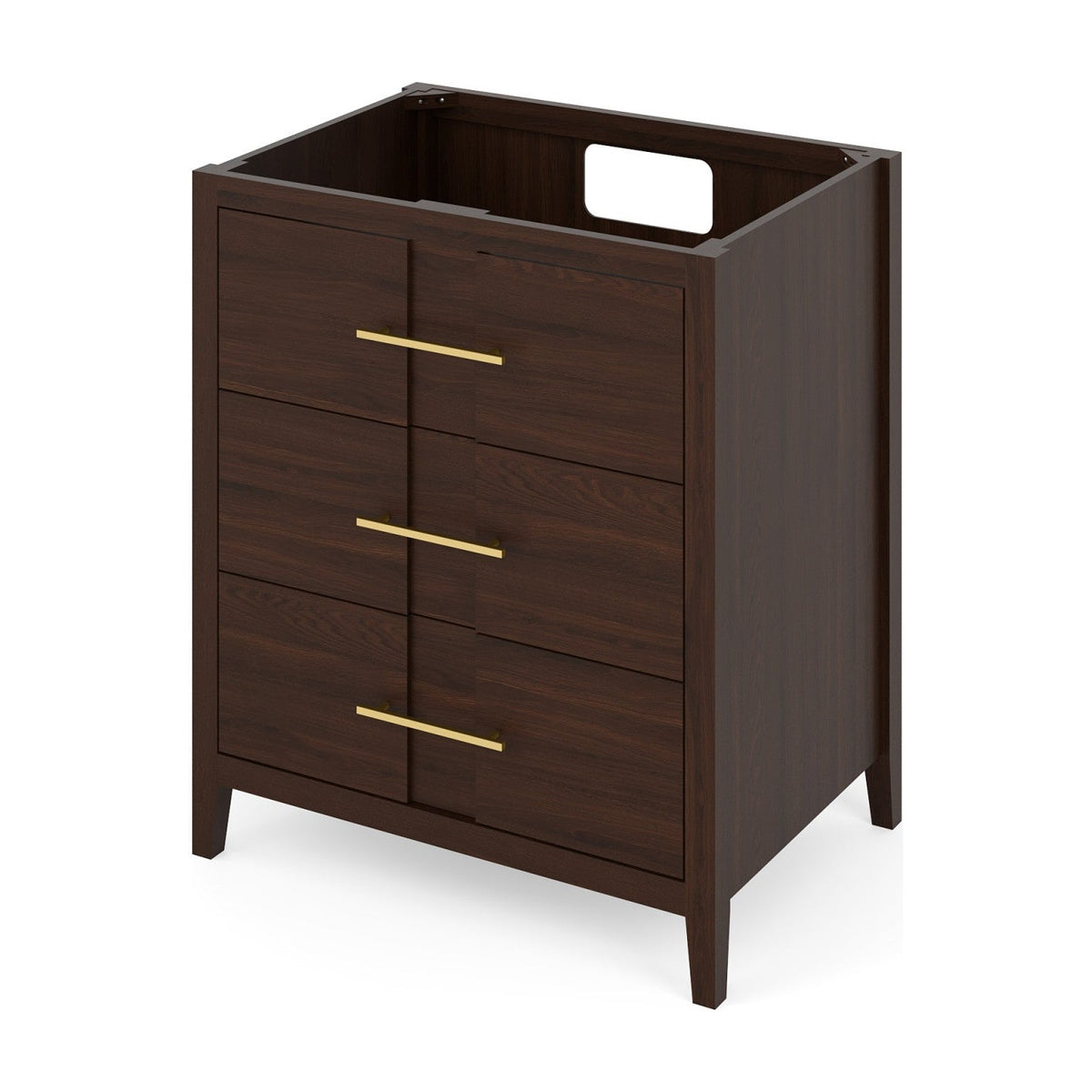 Katara 30" Single Bowl Freestanding Bathroom Vanity, Dark Walnut