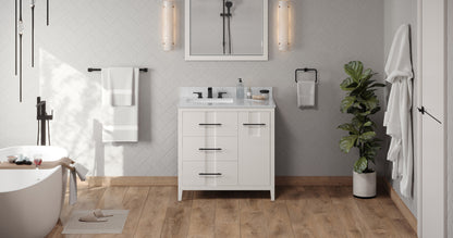 Katara 36" Left Offset Bowl Freestanding Bathroom Vanity, alternate view