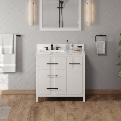 Katara 36" Left Offset Bowl Freestanding Bathroom Vanity, alternate view