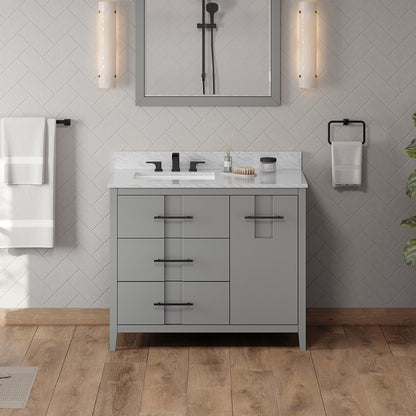 Katara 42" Left Offset Bowl Freestanding Bathroom Vanity, alternate view