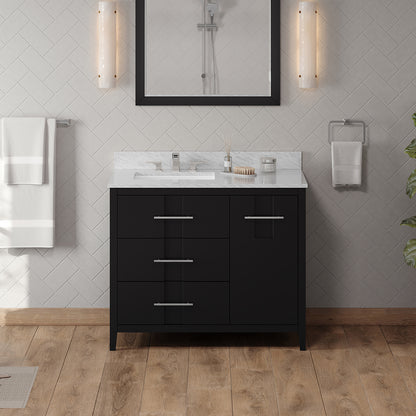 Katara 42" Left Offset Bowl Freestanding Bathroom Vanity, alternate view