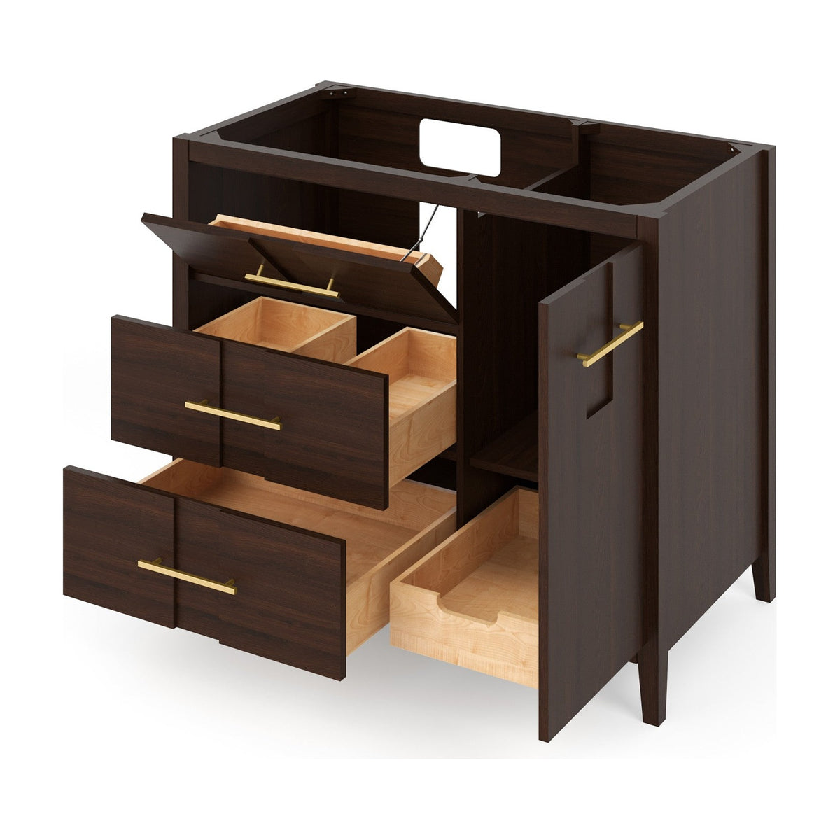 Katara 42" Left Offset Bowl Freestanding Bathroom Vanity, alternate view
