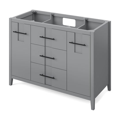 Katara 48" Single Bowl Freestanding Bathroom Vanity, Grey