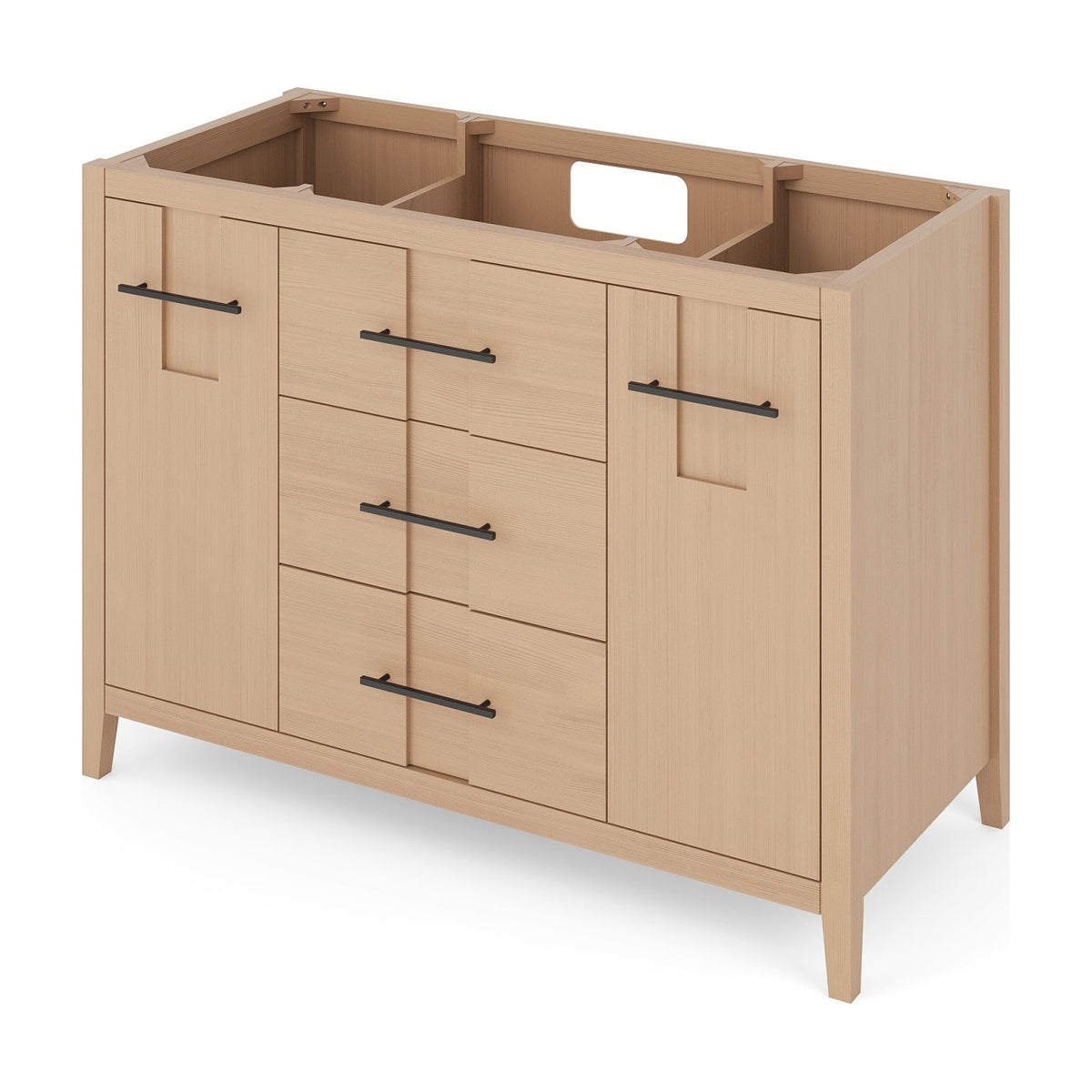 Katara 48" Single Bowl Freestanding Bathroom Vanity, Natural Oak
