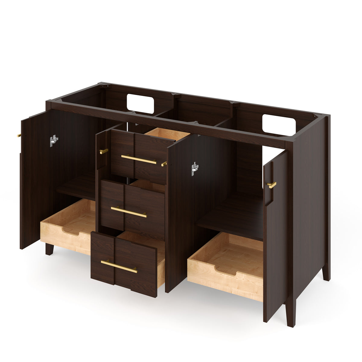 Katara 60" Double Bowl Freestanding Bathroom Vanity, alternate view