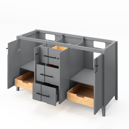 Katara 60" Double Bowl Freestanding Bathroom Vanity, alternate view