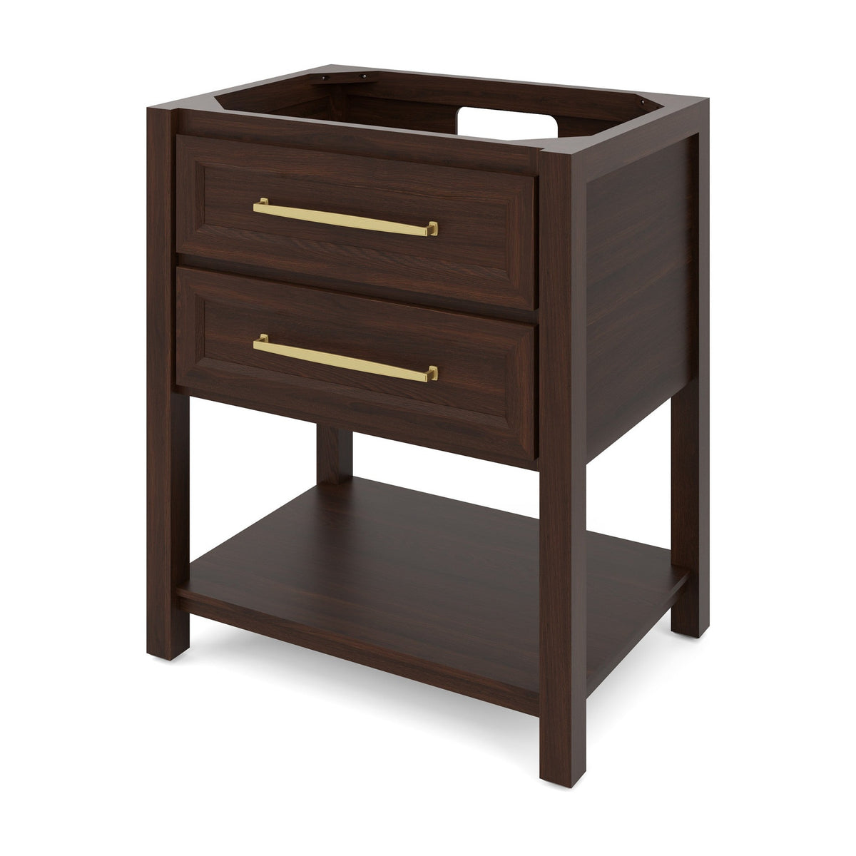 Kipling 30" Single Bowl Freestanding Bathroom Vanity, Dark Walnut