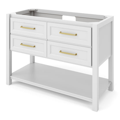 Kipling 48" Single Bowl Freestanding Bathroom Vanity, White