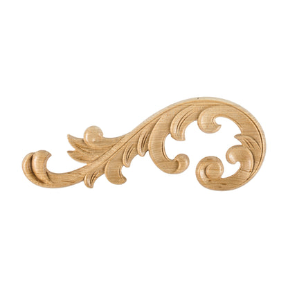 Left Acanthus Wood Applique, 10-5/8" x 1/4" x 4"