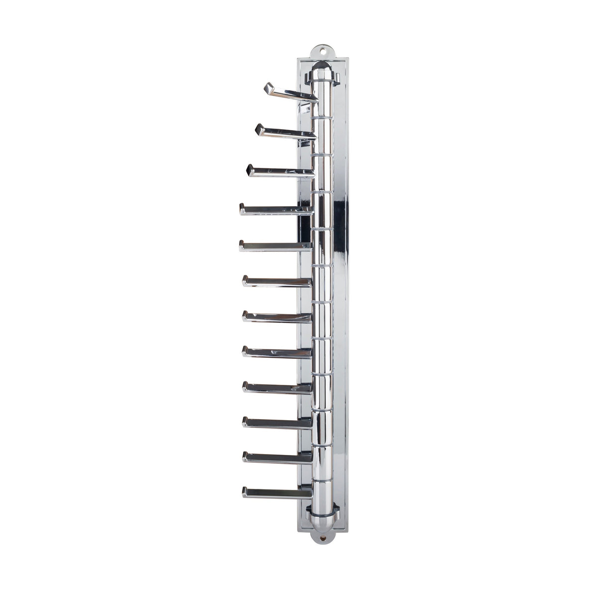 Leocadia Cascading Tie Rack, Polished Chrome