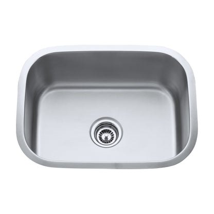 Leopold 23 1/2" Stainless Steel Undermount Kitchen Sink, Stainless Steel
