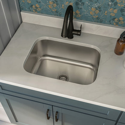 Leopold 23 1/2" Stainless Steel Undermount Kitchen Sink, Stainless Steel, alternate view