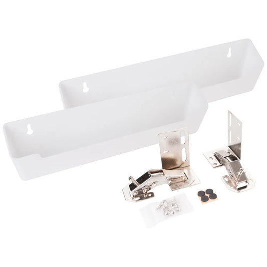 Lipa Plastic Tip-Out Tray Kit for Sink Front in White
